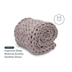 Rolled blanket with sheep icon and benefits  #Color_Dusty-Rose