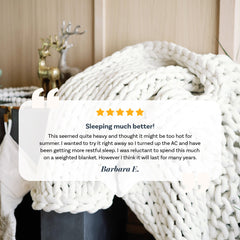Nuzzie blanket on fireplace with 5 star review #Color_Cream