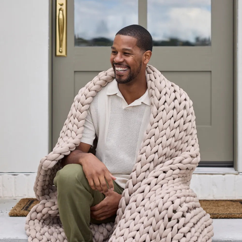 Big knit weighted blanket sale