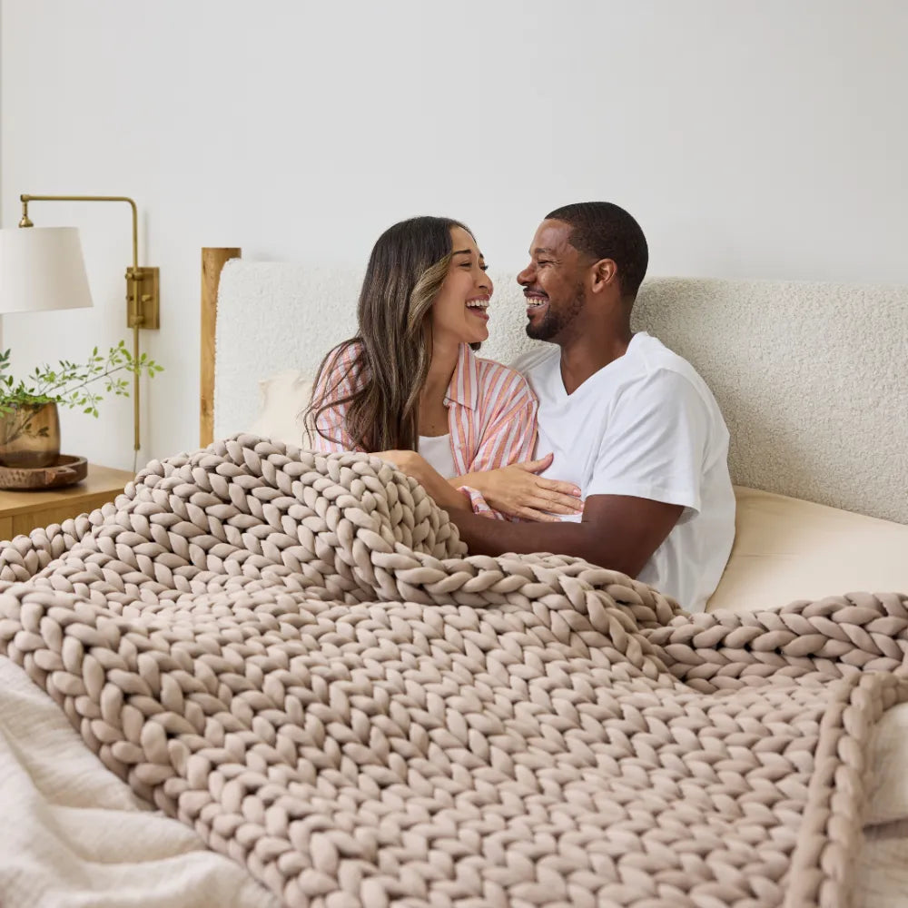 Chunky Knit Weighted Throw Weighted Blanket Cooling Weighted