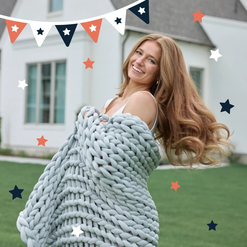 Knit Weighted Blanket Memorial Day Promotion
