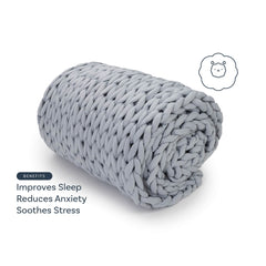 Rolled blanket with sheep icon and benefits #Color_Misty-Grey