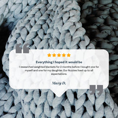 Close up of blanket, 5 star review #Color_Heather-Grey